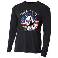 USA Flag 4th of July Suck It England Funny George Washington Cooling Performance Long Sleeve Crew