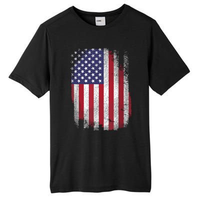 Usa Flag 4th July American Red White Blue Star Stripes 4 Day Tall Fusion ChromaSoft Performance T-Shirt