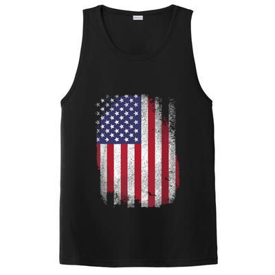 Usa Flag 4th July American Red White Blue Star Stripes 4 Day PosiCharge Competitor Tank