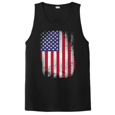 Usa Flag 4th July American Red White Blue Star Stripes 4 Day PosiCharge Competitor Tank