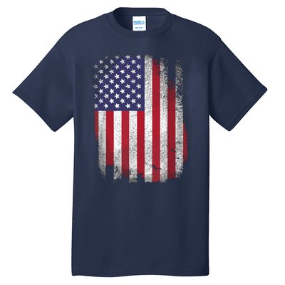 Usa Flag 4th July American Red White Blue Star Stripes 4 Day Tall T-Shirt