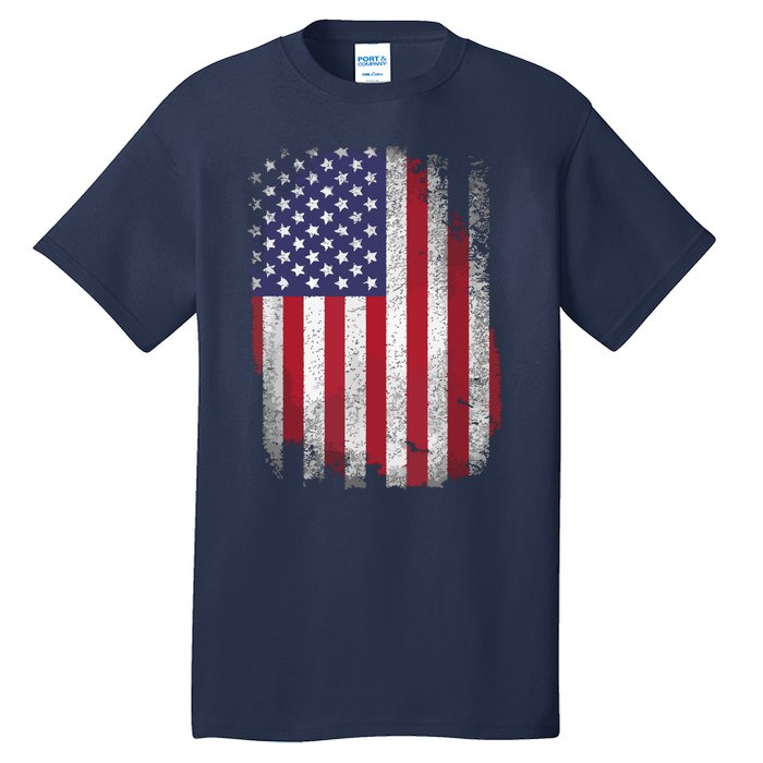 Usa Flag 4th July American Red White Blue Star Stripes 4 Day Tall T-Shirt