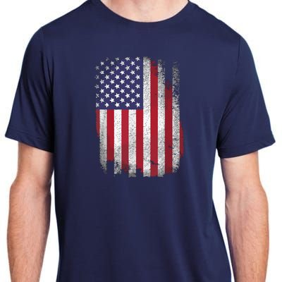 Usa Flag 4th July American Red White Blue Star Stripes 4 Day Adult ChromaSoft Performance T-Shirt