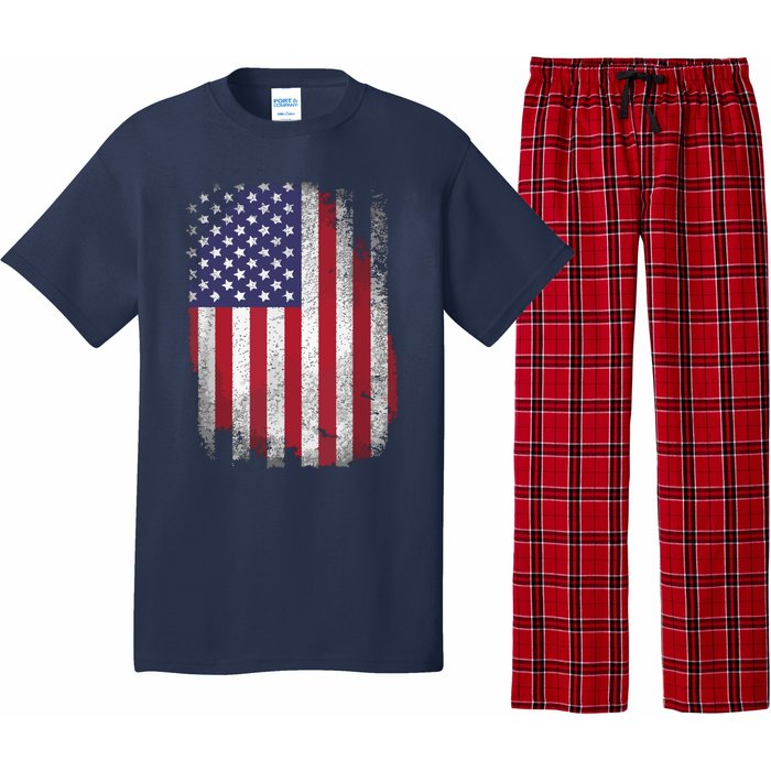 Usa Flag 4th July American Red White Blue Star Stripes 4 Day Pajama Set