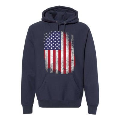 Usa Flag 4th July American Red White Blue Star Stripes 4 Day Premium Hoodie