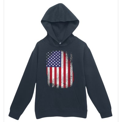 Usa Flag 4th July American Red White Blue Star Stripes 4 Day Urban Pullover Hoodie