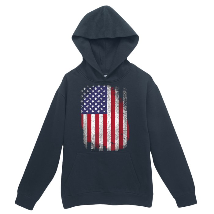 Usa Flag 4th July American Red White Blue Star Stripes 4 Day Urban Pullover Hoodie