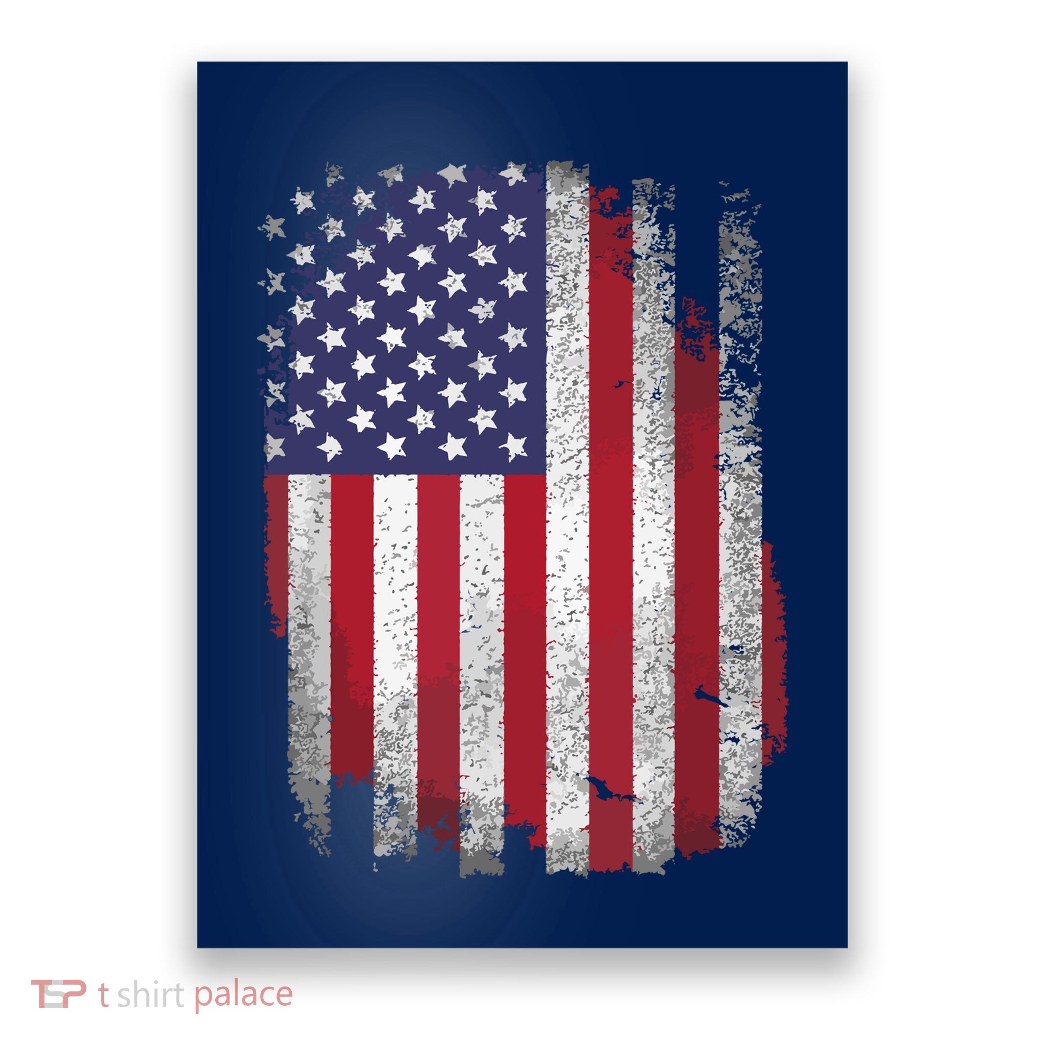Usa Flag 4th July American Red White Blue Star Stripes 4 Day Poster