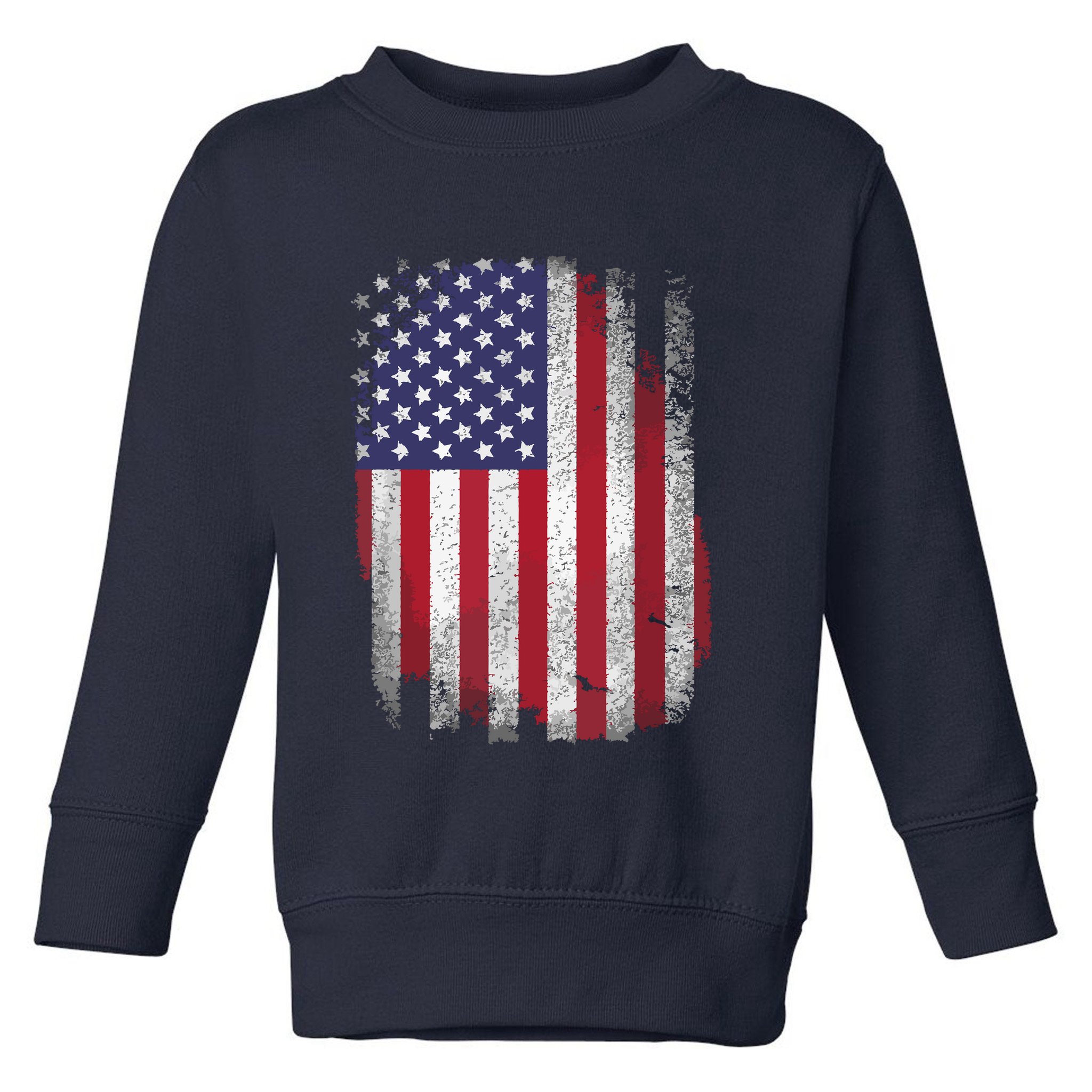 Usa Flag 4th July American Red White Blue Star Stripes 4 Day Toddler Sweatshirt