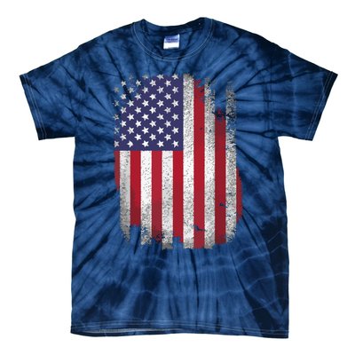 Usa Flag 4th July American Red White Blue Star Stripes 4 Day Tie-Dye T-Shirt