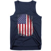 Usa Flag 4th July American Red White Blue Star Stripes 4 Day Tank Top