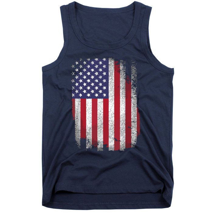 Usa Flag 4th July American Red White Blue Star Stripes 4 Day Tank Top