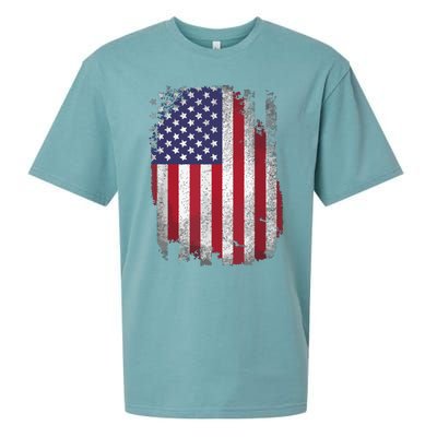 Usa Flag 4th July American Red White Blue Star Stripes 4 Day Sueded Cloud Jersey T-Shirt