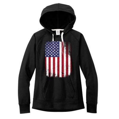 Usa Flag 4th July American Red White Blue Star Stripes 4 Day Women's Fleece Hoodie