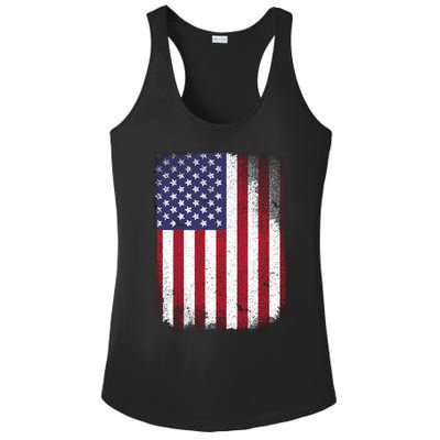 Usa Flag 4th July American Red White Blue Star Stripes 4 Day Ladies PosiCharge Competitor Racerback Tank