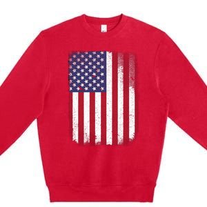 Usa Flag 4th July American Red White Blue Star Stripes 4 Day Premium Crewneck Sweatshirt