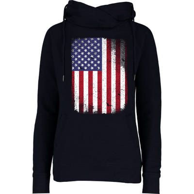 Usa Flag 4th July American Red White Blue Star Stripes 4 Day Womens Funnel Neck Pullover Hood