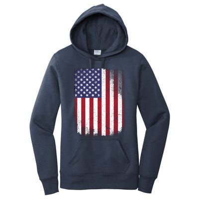 Usa Flag 4th July American Red White Blue Star Stripes 4 Day Women's Pullover Hoodie