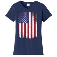 Usa Flag 4th July American Red White Blue Star Stripes 4 Day Women's T-Shirt