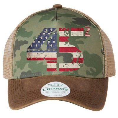 USA Flag 45 2 Trump Legacy Tie Dye Trucker Hat