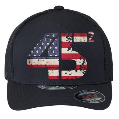 USA Flag 45 2 Trump Flexfit Unipanel Trucker Cap