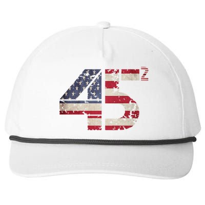 USA Flag 45 2 Trump Snapback Five-Panel Rope Hat