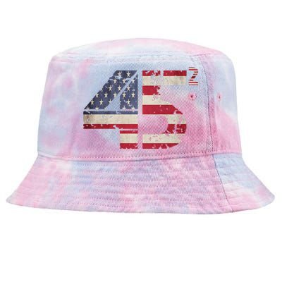 USA Flag 45 2 Trump Tie-Dyed Bucket Hat