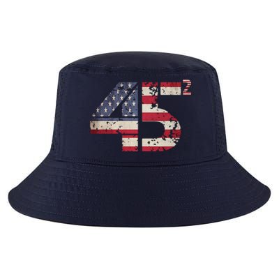 USA Flag 45 2 Trump Cool Comfort Performance Bucket Hat