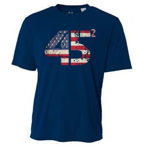 USA Flag 45 2 Trump Cooling Performance Crew T-Shirt