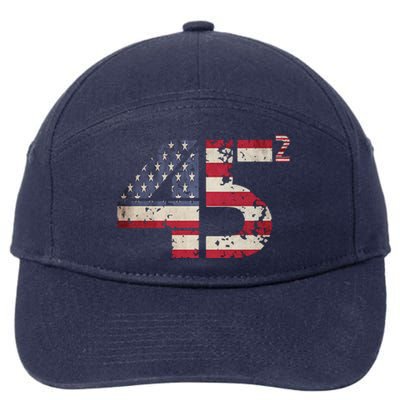 USA Flag 45 2 Trump 7-Panel Snapback Hat