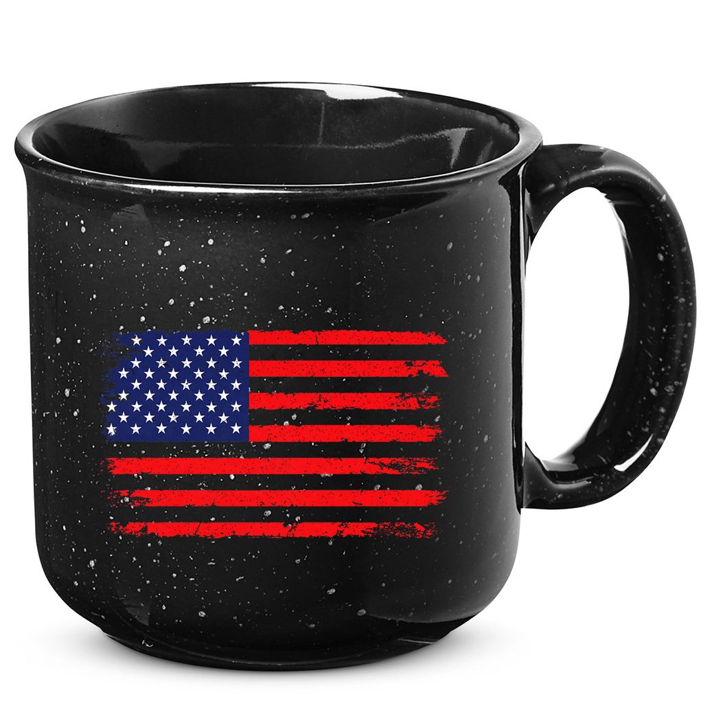 Usa Flag 4th Of July American Flag United States Of America 15oz Campfire Ceramic Mug