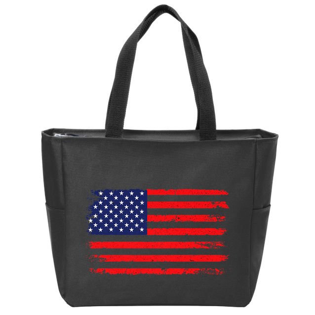 Usa Flag 4th Of July American Flag United States Of America Zip Tote Bag