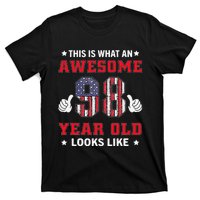 USA Flag 98th Birthday Gifts 98 Years Old Awesome Looks Like T-Shirt