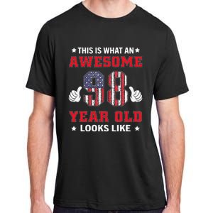 USA Flag 98th Birthday Gifts 98 Years Old Awesome Looks Like Adult ChromaSoft Performance T-Shirt