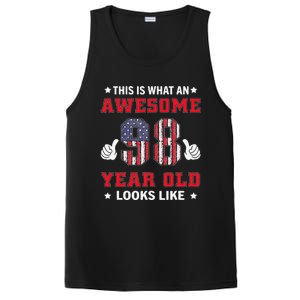 USA Flag 98th Birthday Gifts 98 Years Old Awesome Looks Like PosiCharge Competitor Tank