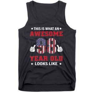 USA Flag 98th Birthday Gifts 98 Years Old Awesome Looks Like Tank Top