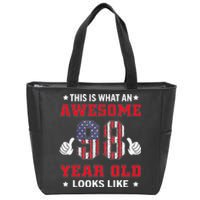 USA Flag 98th Birthday Gifts 98 Years Old Awesome Looks Like Zip Tote Bag