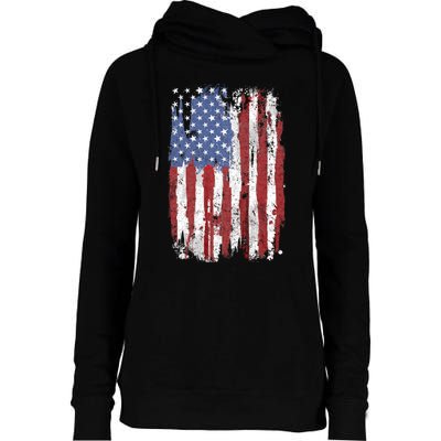 Usa Flag American Flag United States Of America 4th Of July Womens Funnel Neck Pullover Hood