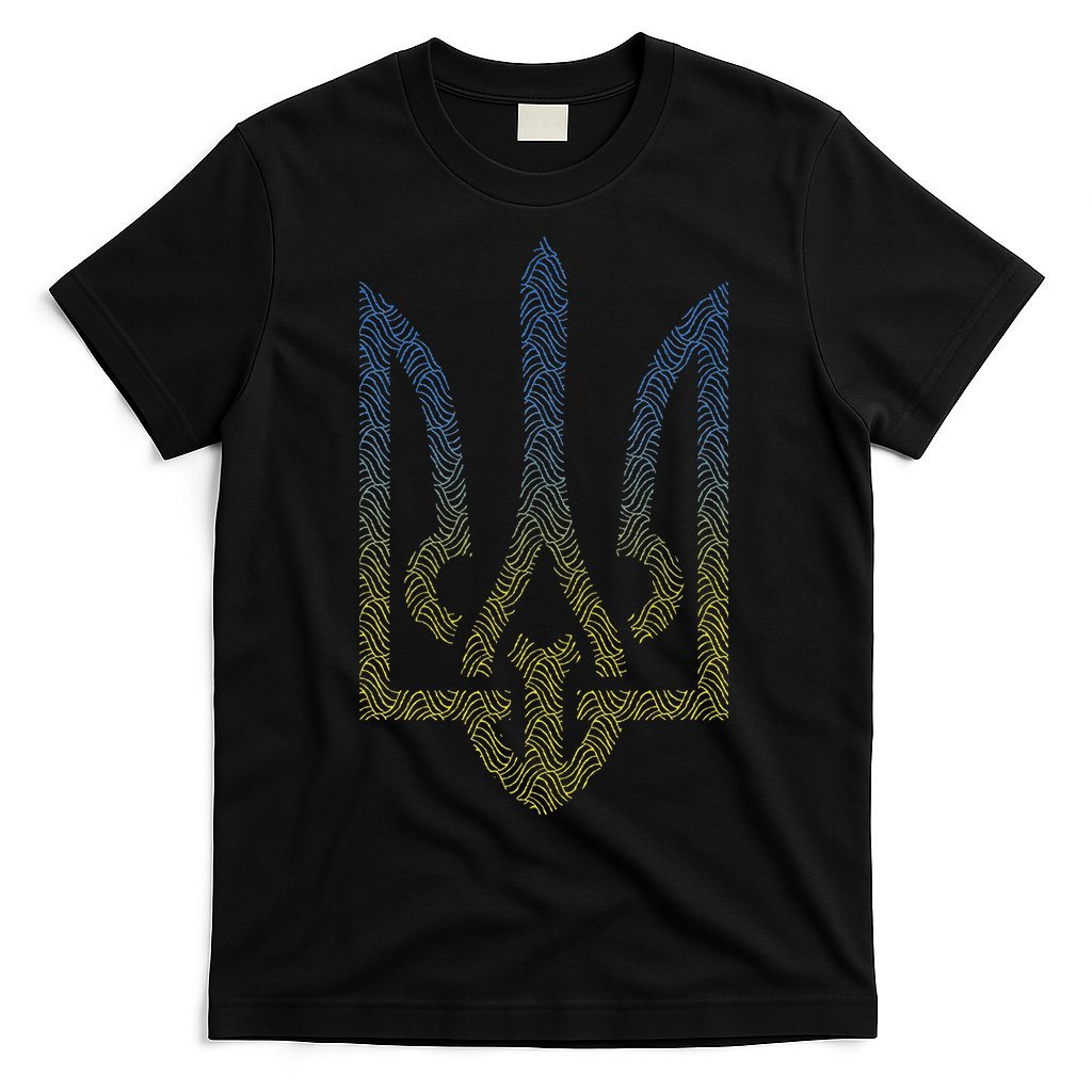 Ukraine Flag And Trident Ukrainian T-Shirt