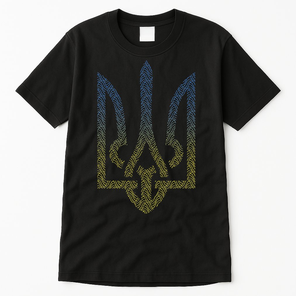 Ukraine Flag And Trident Ukrainian Tall T-Shirt