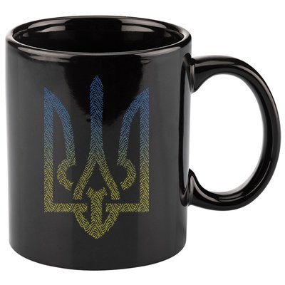 Ukraine Flag And Trident Ukrainian 11oz C Handle Ceramic Mug