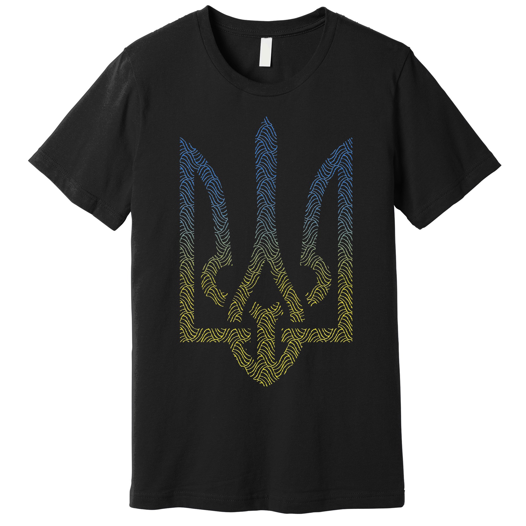 Ukraine Flag And Trident Ukrainian Premium T-Shirt