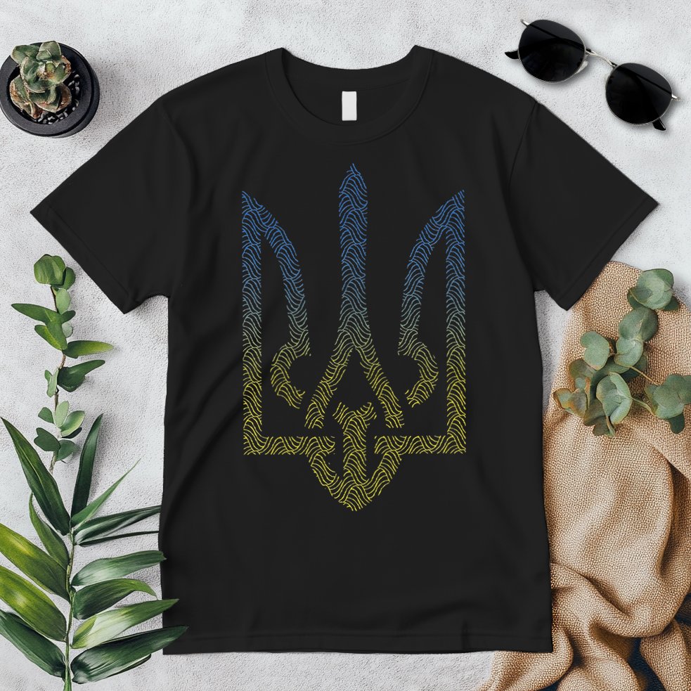 Ukraine Flag And Trident Ukrainian Premium T-Shirt