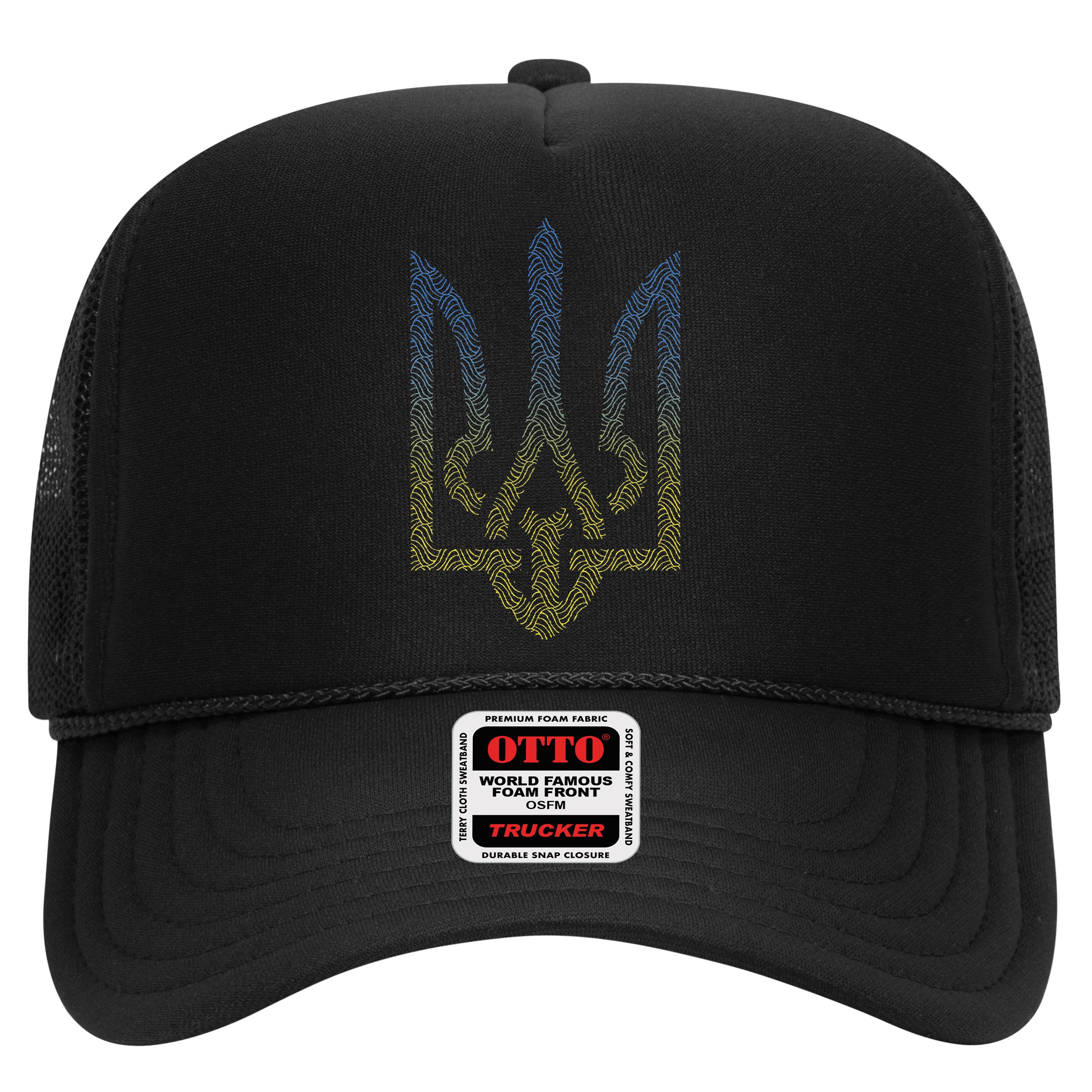 Ukraine Flag And Trident Ukrainian Hat
