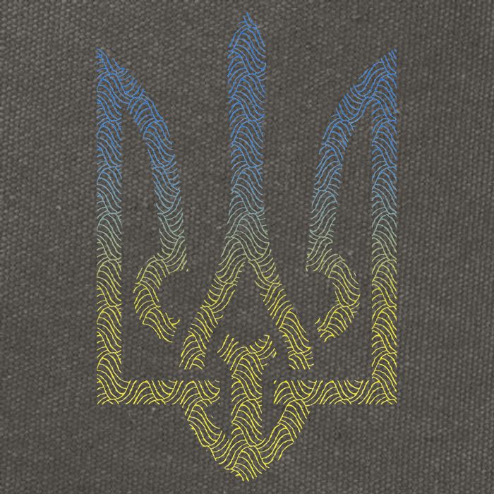 Ukraine Flag And Trident Ukrainian Cotton Canvas Backpack