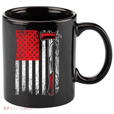 Usa Flag American Firefighter Patriotic Fire Fire Rescue Gift 11oz C Handle Ceramic Mug