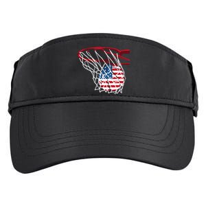 US Flag American Patriotic Basketball 4th Of July Adult Drive Performance Visor