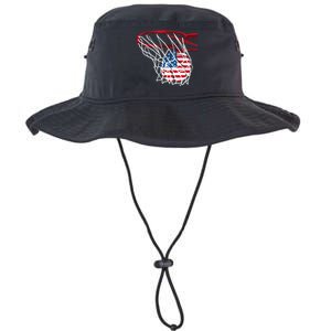 US Flag American Patriotic Basketball 4th Of July Legacy Cool Fit Booney Bucket Hat