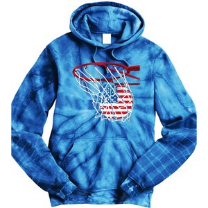 US Flag American Patriotic Basketball 4th Of July Tie Dye Hoodie