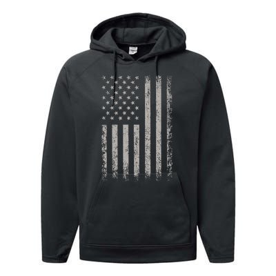 USA Flag American Flag United States Of America 4th Of July Performance Fleece Hoodie